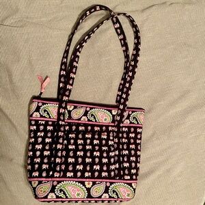 Vera Bradley Large Pink Elephant Tote
